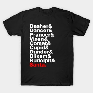 Santa Claus's reindeer names T-Shirt